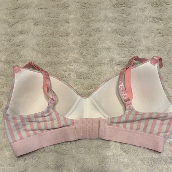 Victoria's Secret Pink and White Striped Bra 34D - Picture 4 of 5
